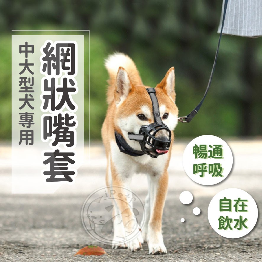 小狐狸寵物 中大型犬網狀嘴套狗口罩狗止吠器寵物嘴套可調節寵物口罩網狀嘴套網狀口罩狗狗嘴罩防咬防亂吃