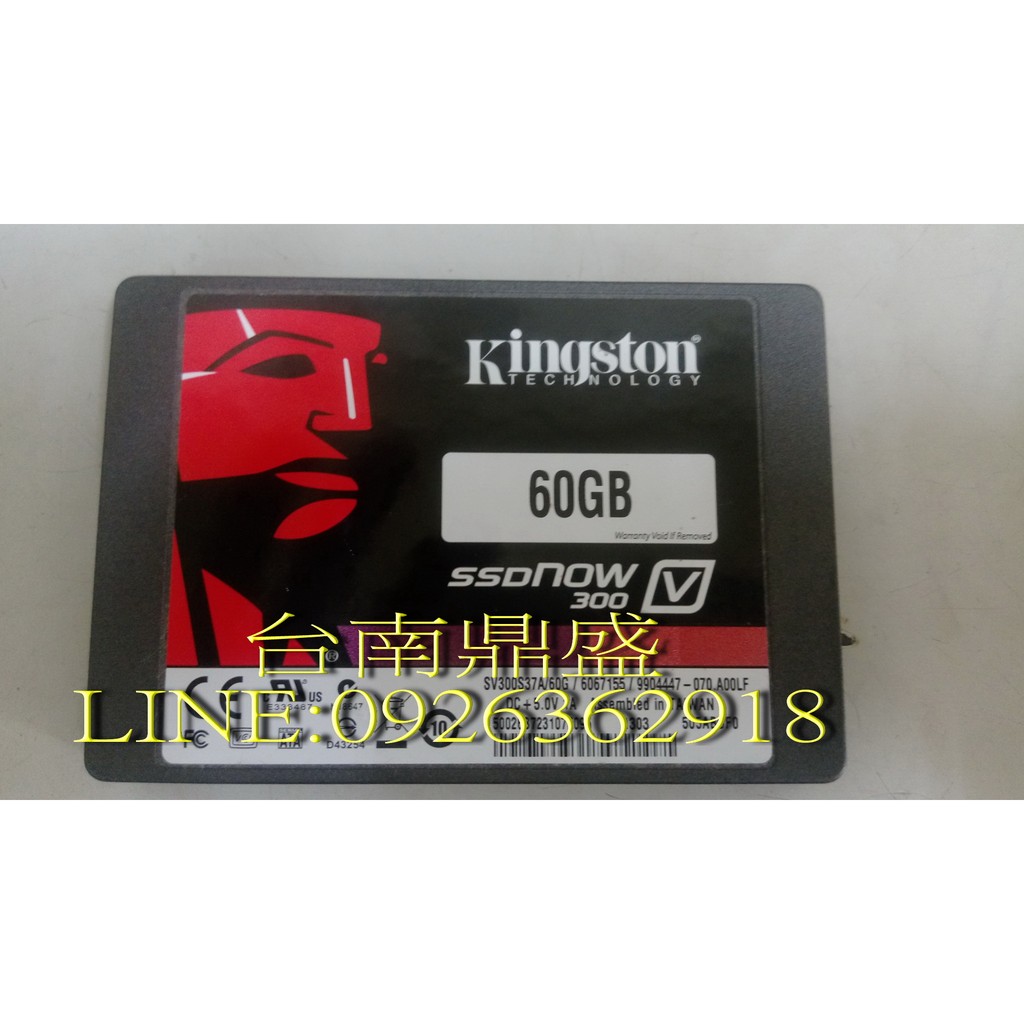 MLC顆粒 金士頓V300 60GB SSD 過保良品一顆