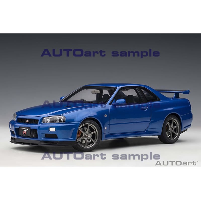 缺貨> autoart 1:18 Nissan Skyline GT-R R34 V-spec 藍| 蝦皮購物