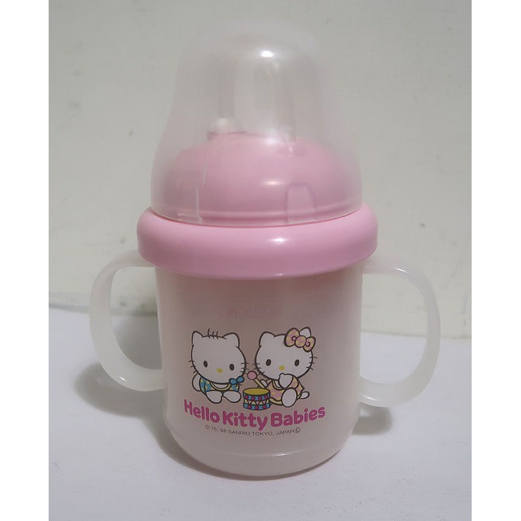 Combi Hello Kitty 吸管學習杯/喝水訓練杯(日本製)