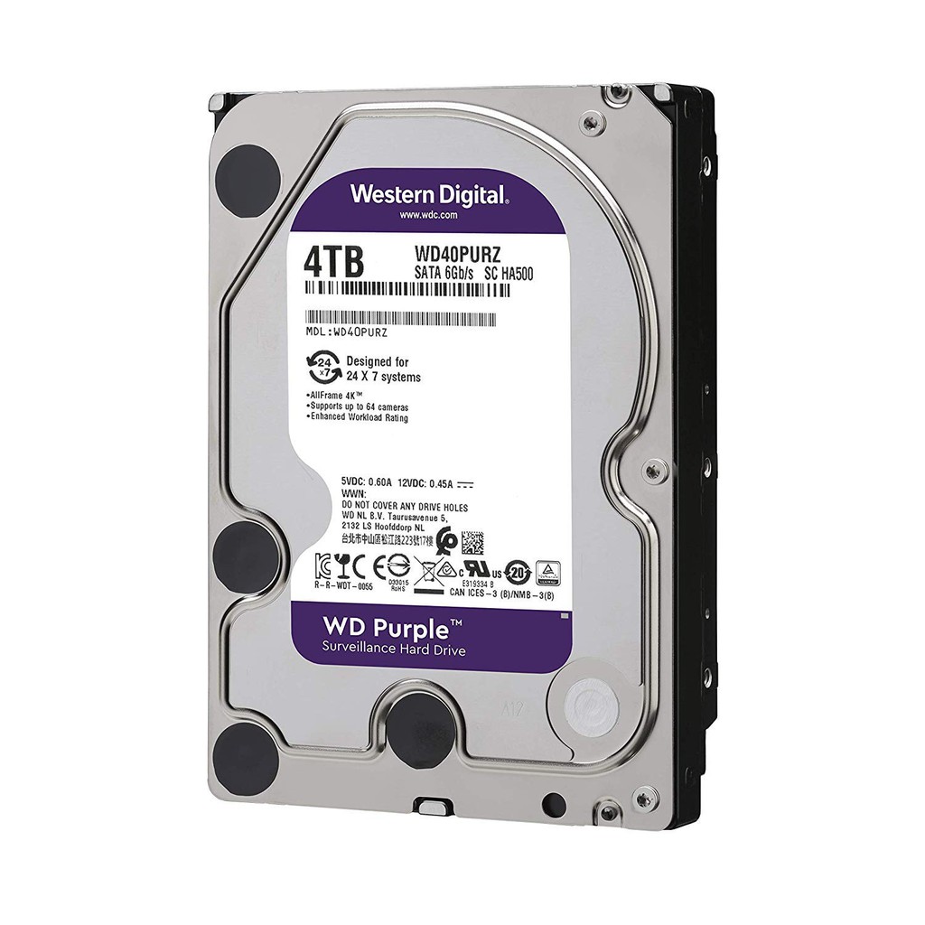 ❄翔鴻3C❄全新盒裝代理商三年保 威騰  WD 40PURZ 4T 4TB 紫標 監視器 監控碟 監控 WD40PURZ