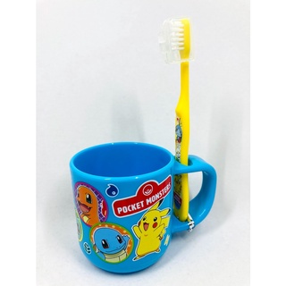 【Dora美日代購】現貨 日本 SKATER 藍色 兒童 牙刷 漱口杯 牙刷組 寶可夢 皮卡丘 適合3~5歲