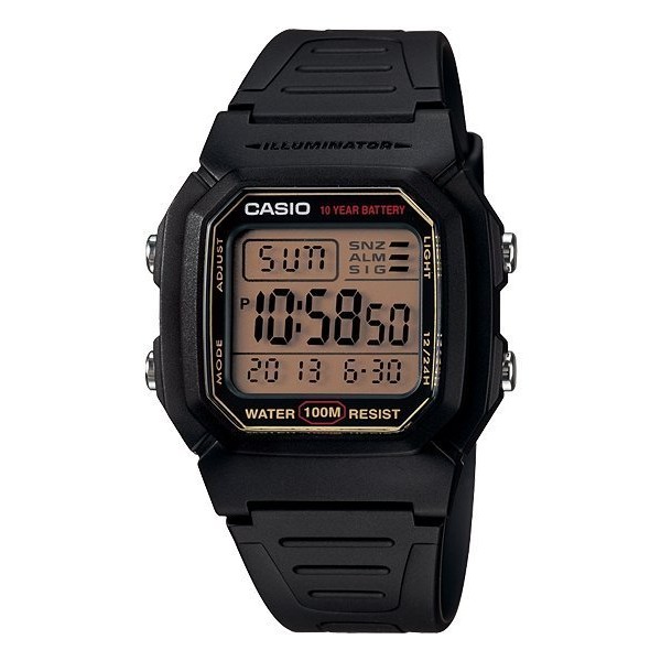 【CASIO】卡西歐十年電池100米防水CP值超高電子錶W-800HG W-800HG-9台灣卡西歐保固一年