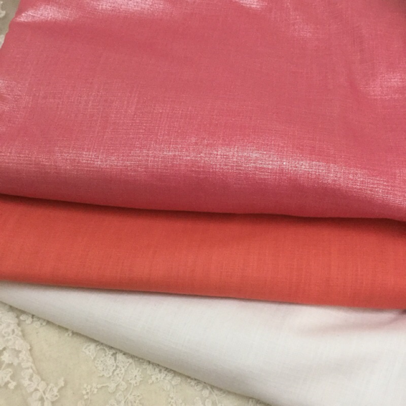 【娜娜の手作】優質單面燙銀竹節紋理素色棉麻布料3色~1尺(30*140cm) 75元