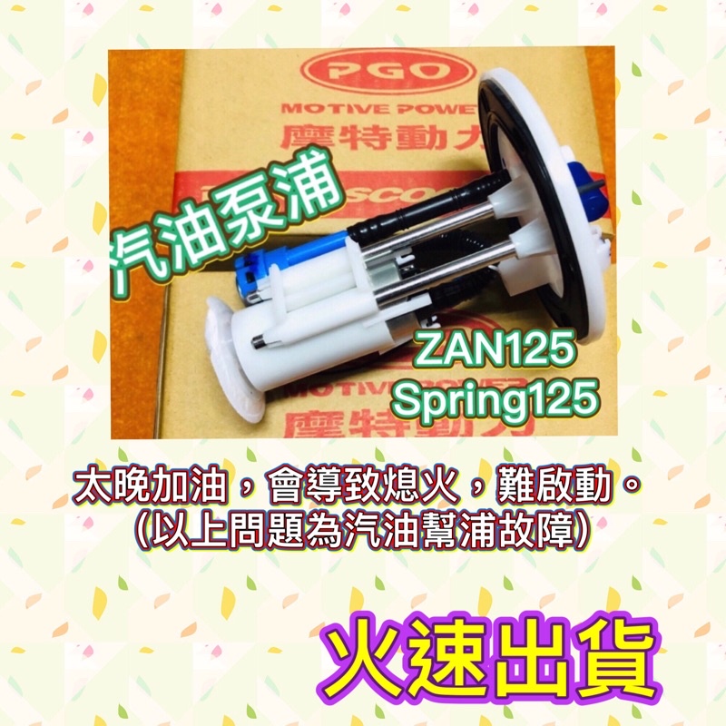 PGO摩特動力 ZAN Spring125 汽油幫浦 汽油箱 幫浦 汽油量計 汽油浮筒 ZAN125 汽油泵浦 幫浦