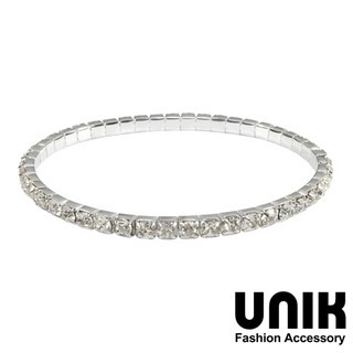 【現貨】UNIK耀眼單排晶鑽彈性手環(銀)