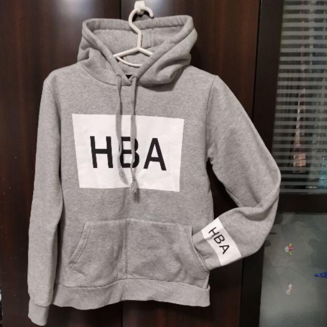 HBA灰色韓國連帽T