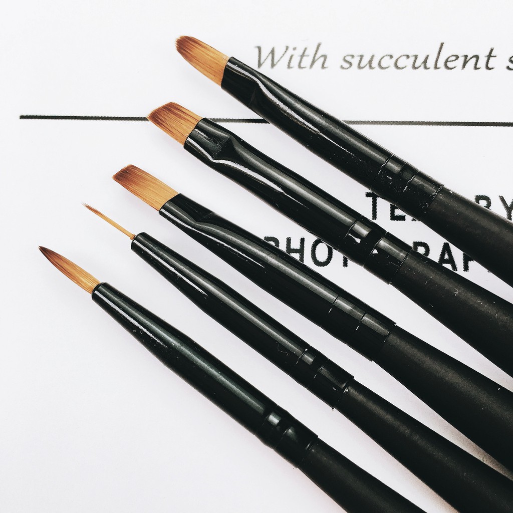 日系 黑桿美甲凝膠筆✨ 實用款 日本同款 美甲 凝膠筆 圓筆 平筆 多功能彩繪筆 拉線筆 斜口筆 凝膠彩繪 光療筆 筆刷