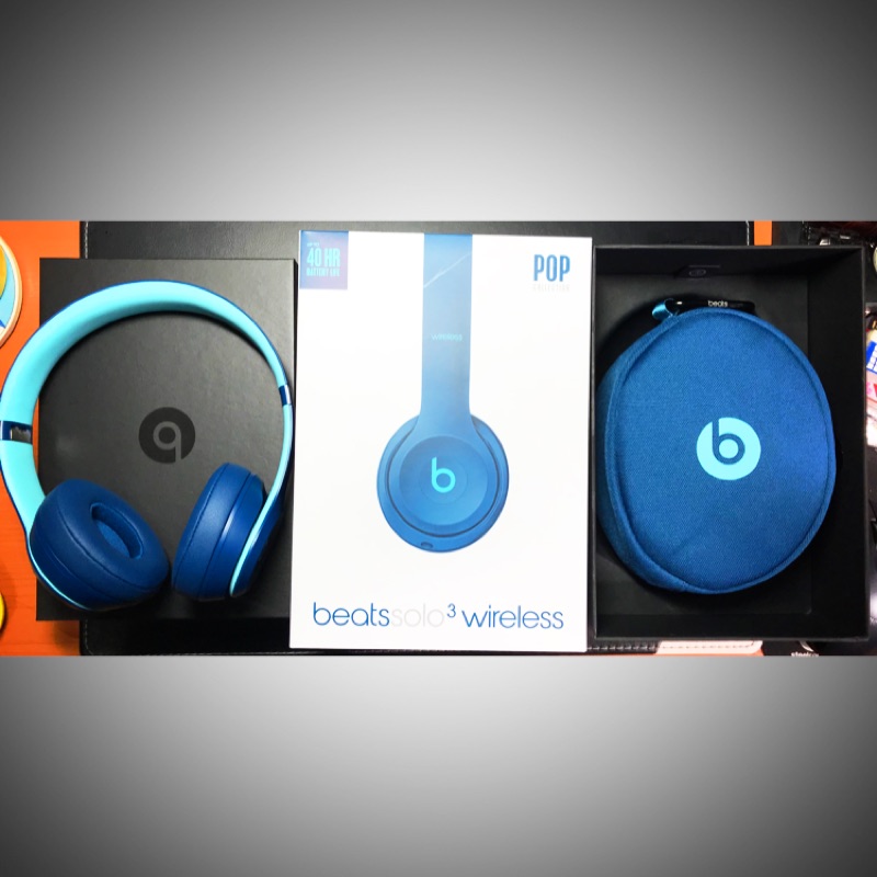 Beats Solo3 Wireless 無線頭戴式耳機Pop Collection(公司貨)Pop 藍色