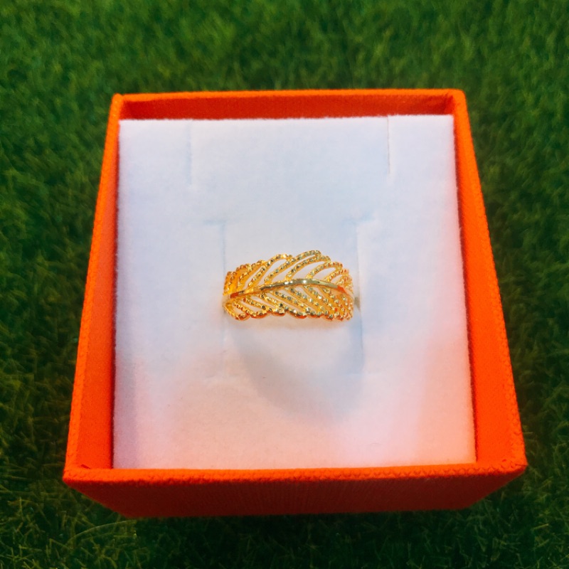 景福珠寶銀樓✨純金✨黃金戒指 葉子 造型 戒指 F 💕一夜致富💕