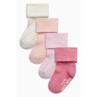 🇬🇧知名童裝品牌 甜心粉嫩色系4雙襪子超值組合