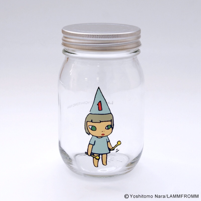 奈良美智 玻璃罐 密封罐 中（450ml） 藍色娃娃 1號