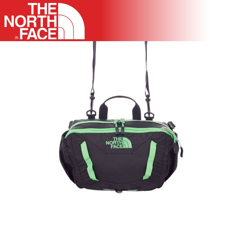 【The North Face 6L 戶外多功能腰包《黑/氪綠》】CE63/戶外/休閒/手提包/肩背包/悠遊山水