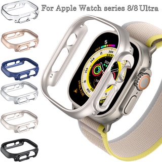 蘋果手錶保護殼Apple Watch Ultra 49mm 磨砂PC邊保護套 iwatch 8代49mm鏤空硬質保護殼