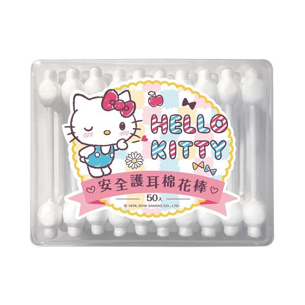Hello Kitty 安全護耳棉花棒50支 盒 小三美日 三麗鷗授權d420318 蝦皮購物