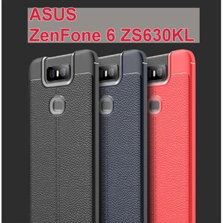 荔枝紋保護殼 ASUS ZenFone 6 ZS630KL (6.4吋) TPU軟殼