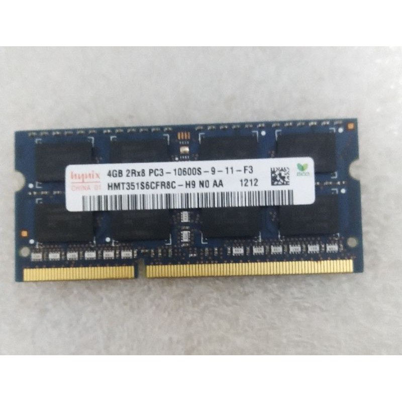 【賣可小舖】海力士 Hynix DDR3-1333 4G / DDR3 -1600 4G 2RX8筆記型電腦 1.5V