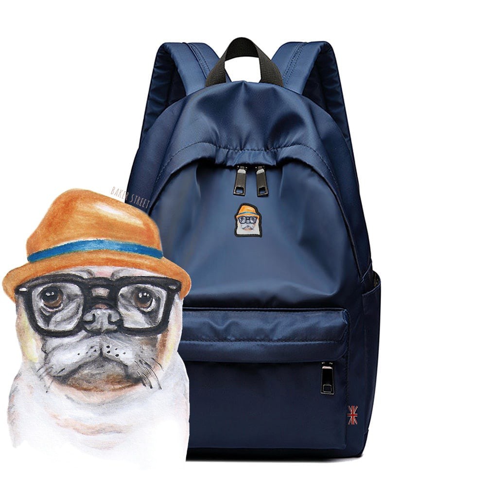 Bulldog Nylon Backpack防水尼龍後背包 【英國品牌 BAKER STREET】053