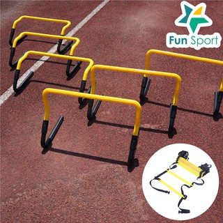 台灣製-兩組優惠價+++Fun sport 敏捷性訓練器材-速度跨欄(Adjustable hurdle)↑跳梯↑田徑梯