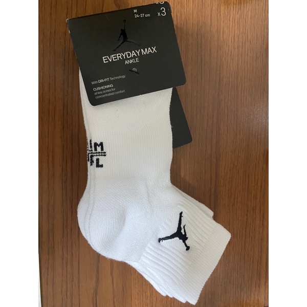 【Rooo.🦕】正品 Nike Jordan 中統襪 白底 黑Logo 厚 毛巾底 運動籃球襪