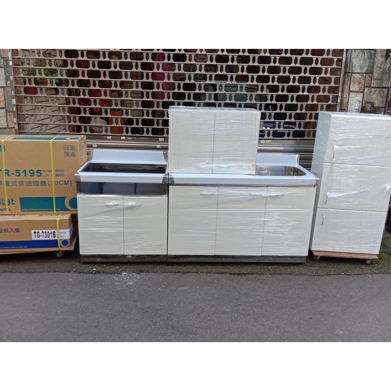 不鏽鋼流理台 1水槽 72嵌入式爐台 1上櫃 72機罩 瓦斯爐 抽油煙機 轉角櫃 水槽 不鏽鋼 廚具 流理台 蝦皮購物
