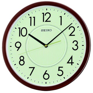 SEIKO CLOCK 精工超清晰高光度夜間顯示滑動式指標咖啡色樹脂外殼大型靜音掛鐘 型號：QXA629B【神梭鐘錶】