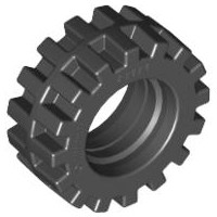 樂高 LEGO 黑色 15 mm x 6 mm 輪胎 胎皮 汽車 飛機 87414 4578677 Black Tire