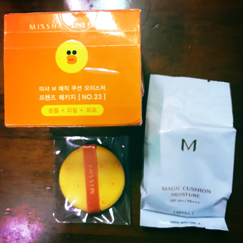 Missha 莎莉保濕氣墊粉餅補充包（色號：23）+粉撲