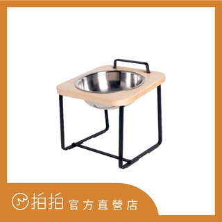 拍拍｜原木寵物託高碗架 S/楓木色｜paipaipets｜寵物碗 貓狗通用 碗架 架高碗 貓碗 狗碗 寵物餐具