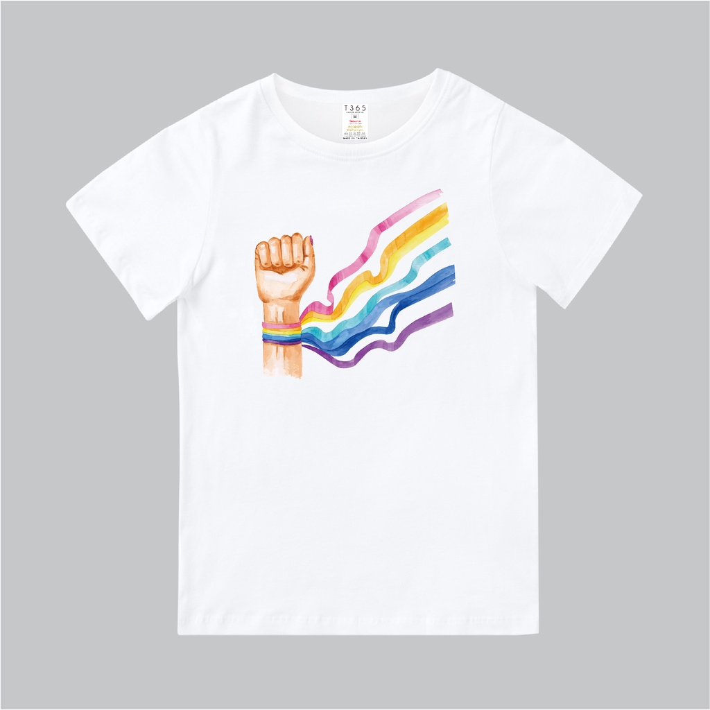 T365 MIT 親子 童裝 T恤 T-shirt 彩虹 同志 同性 愛 平權 緞帶 pride LGBT LOVE