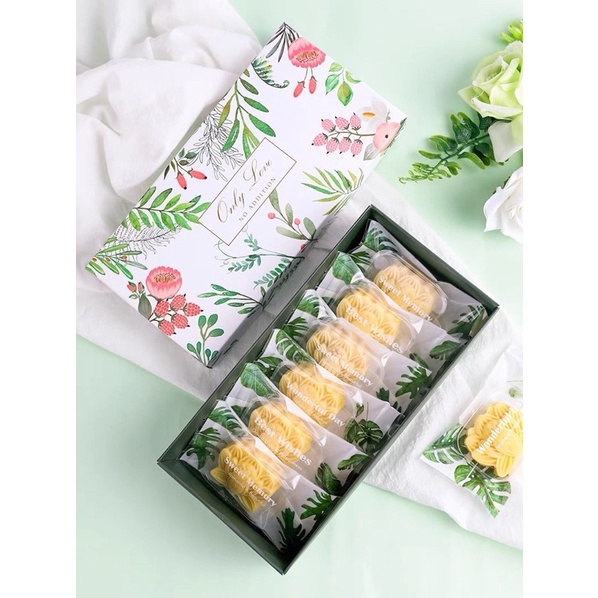 「現貨」磅蛋糕/瑪德蓮/綠豆糕/雪花酥/鳳梨酥花草包裝盒 甜點包裝 禮物包裝