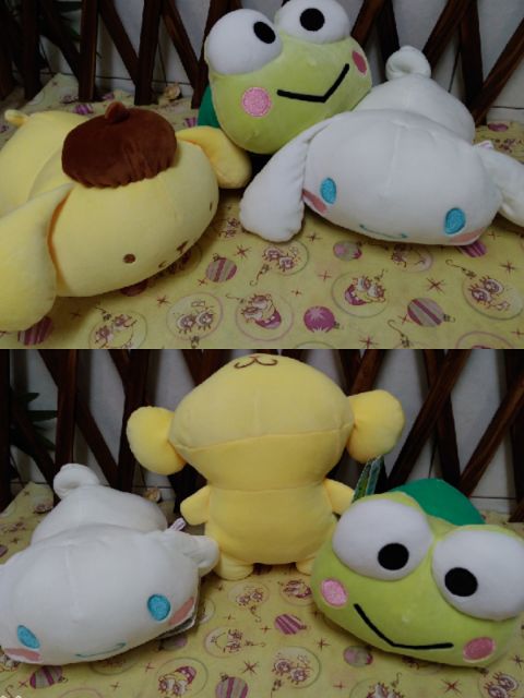 布丁狗 懶洋洋趴姿 淘氣猴 美樂蒂 雙子星 美樂蒂 大眼蛙 大耳狗娃娃 三麗鷗 ~大眼蛙 趴姿玩偶 生日禮物 聖誕禮物