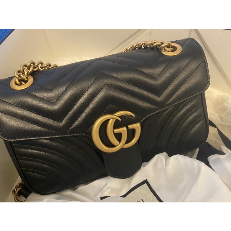 Gucci 9成新Marmont small matelassé shoulder bag