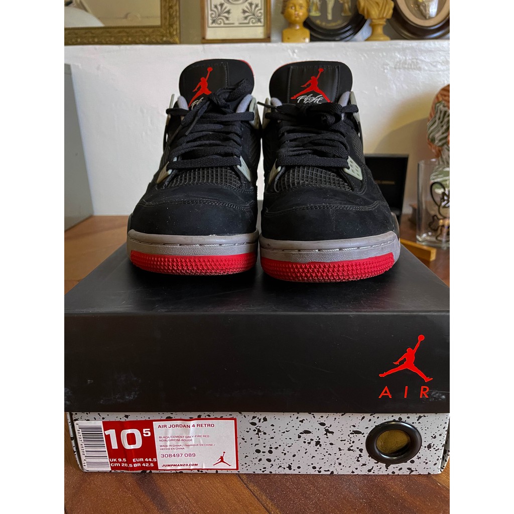 air jordan 4 retro black and red