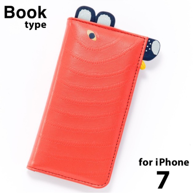 AIUEO iPhone7&amp;8手帳型手機殼POCKET ANIMAL/ 紅虎RED TIGER