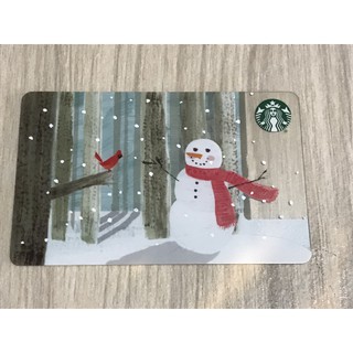 美國 星巴克 STARBUCKS 雪人 聖誕節系列 隨行卡 儲值卡 星巴克卡 卡片 收藏 禮卡