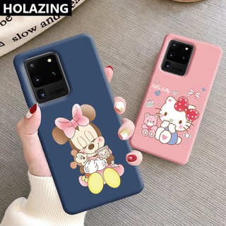 SAMSUNG Minnie Hello Kitty 軟矽膠手機殼糖果色適用於三星 Galaxy Note 20 Ult