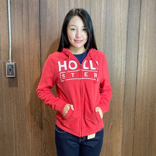 美國百分百【全新真品】Hollister Co. 外套 HCO 連帽 長袖 夾克 海鷗 刷毛 紅色 S號 AX72