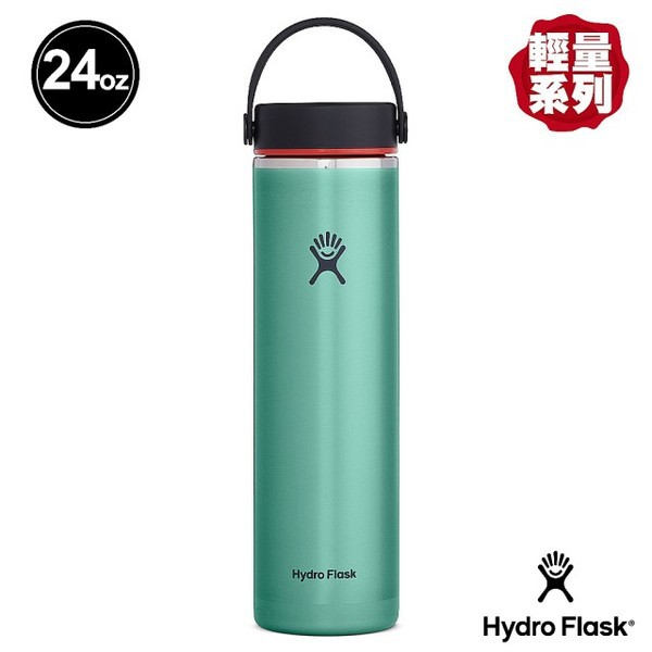 Hydro Flask-寬口 24oz輕量真空保溫鋼瓶 礦物綠 709ml