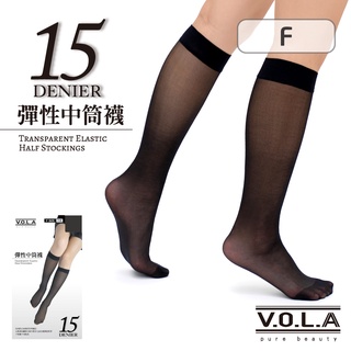 VOLA維菈 (3入)15丹裸肌透膚半筒襪 MIT台灣製 半筒絲襪 薄絲襪 短絲襪 黑絲襪 膚色絲襪