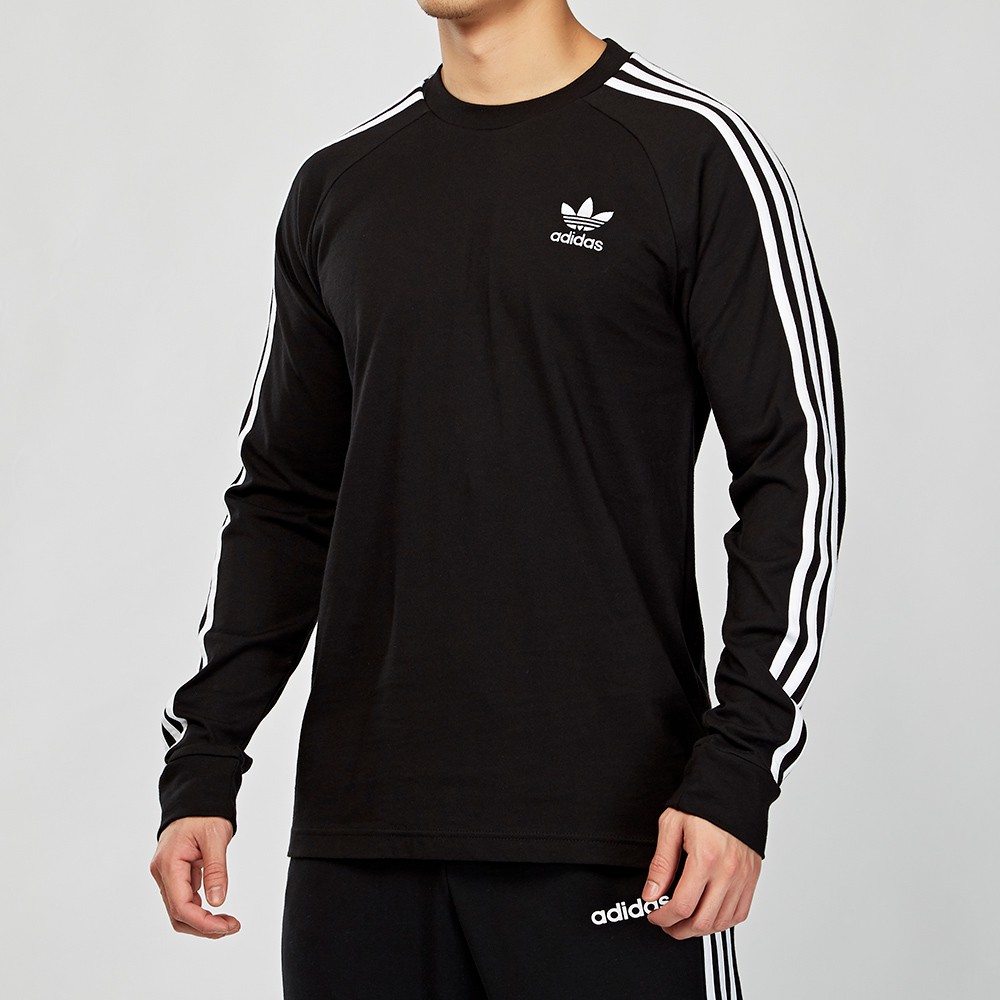 Adidas Originals 男款黑色基本款棉質長袖上衣DV1560 | 蝦皮購物