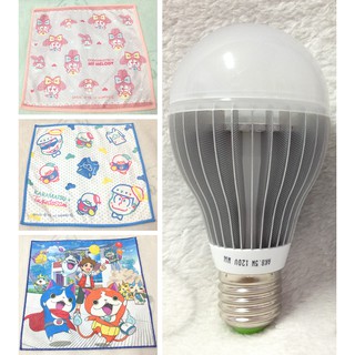 《方巾、手巾、LED》阿松、美樂蒂、My Melody、山姆企鵝、妖怪手錶、燈泡