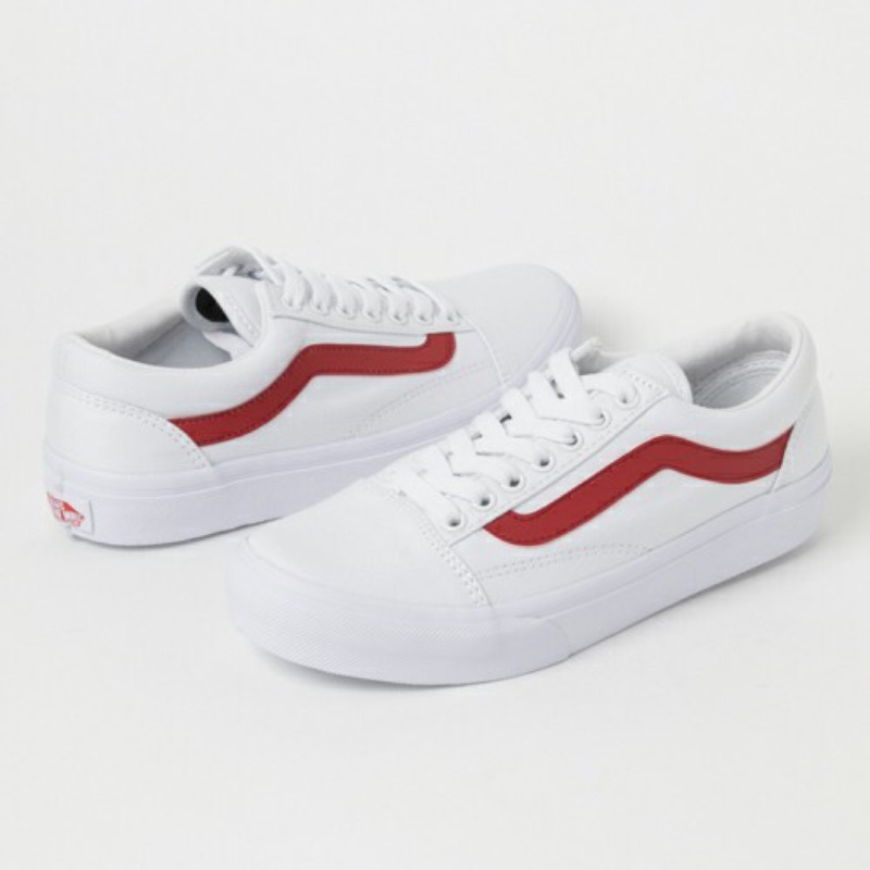 vans old skool white red