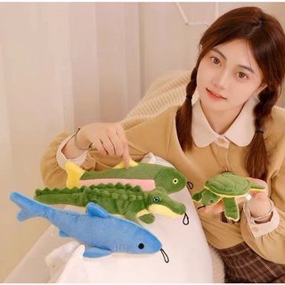 ❤️臺灣現貨❤️【4款】寵物發聲玩具 狗狗 貓咪 耐咬玩偶 烏龜 鯊魚 小魚 鱷魚 嬰兒安撫道具 聖誕節交換