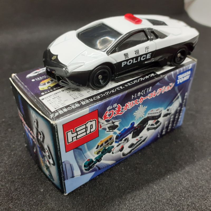 Tomica 絕版 抽抽樂第18彈幻走，藍寶堅尼警車