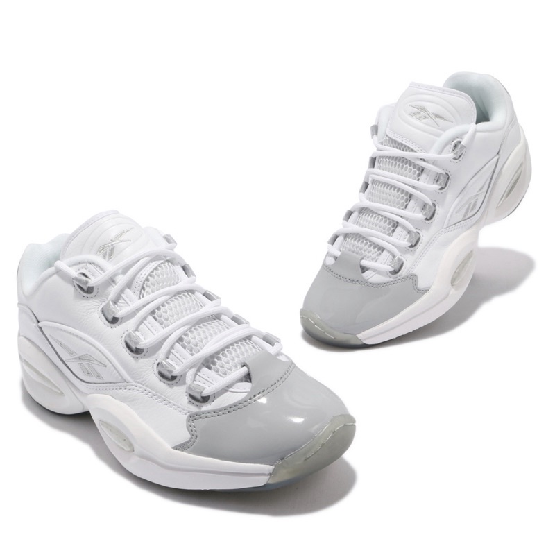 Reebok 籃球鞋 Question Low 白 灰 低筒 男鞋 Iverson 艾佛森