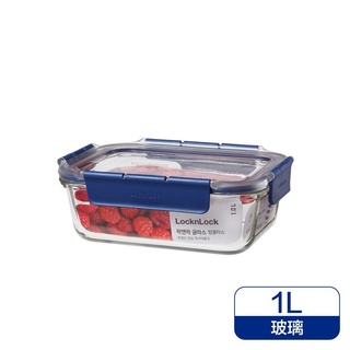 【JOJO】樂扣 頂級透明耐熱玻璃保鮮盒 1000ML 長方形 (LBG445)