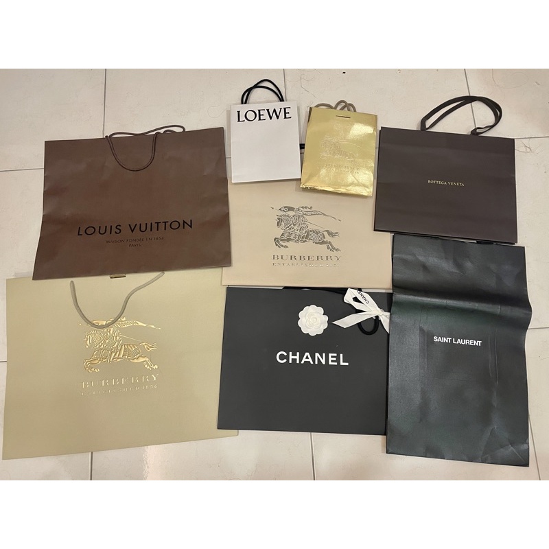 專櫃紙袋 YSL BURBERRY CHANEL BV LV LOEWE紙袋