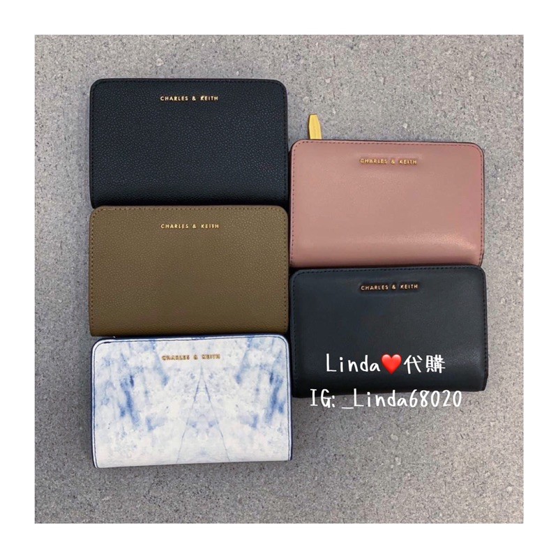 Linda❤️代購 現貨 小ck Charles & Keith Ck6-10680691 皮夾 短夾 經典拉鏈 中夾