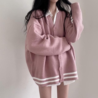 W03 CU🇰🇷現貨秒出❤️6色～韓國學院風針織外套😎寬鬆針織罩衫/毛衣外套/防風防寒